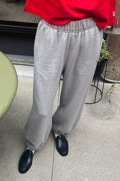 Pre-Order: French Terry Balloon Pants - Melange Grey