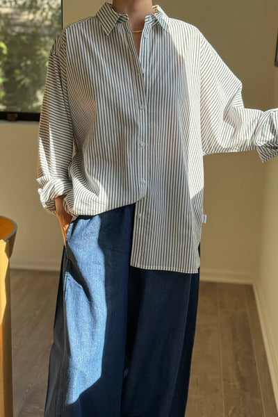 Lightweight Owen Shirt - Denim Stripe