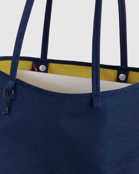 Medium Nylon Reversible Tote - Navy Mix