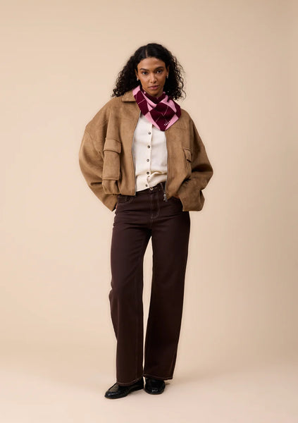 Merino Triangle Scarf - Pink Argyle