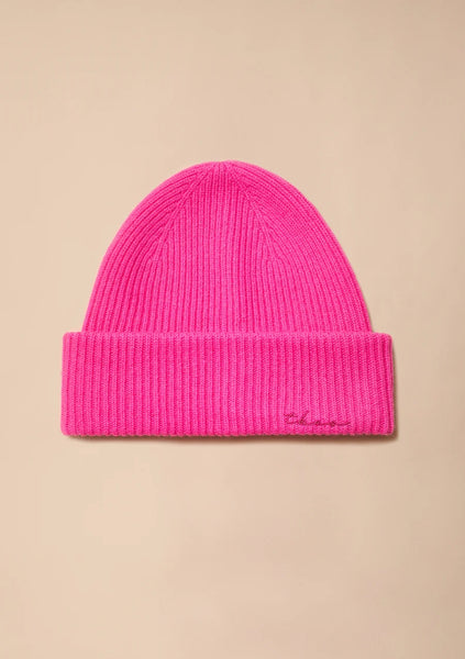 Slouchy Merino Beanie - Hot Pink