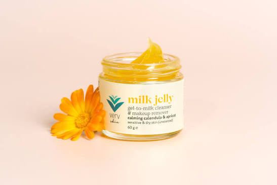 Milk Jelly Cleanser & Makeup Remover | Calming Calendula & Apricot