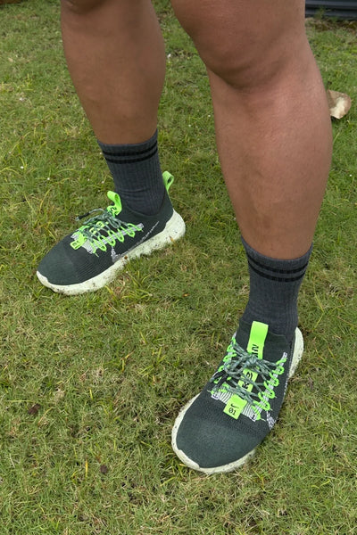 Extended Boyfriend Socks  - Charcoal
