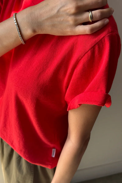 Airy Darling Tee - Tomato Red