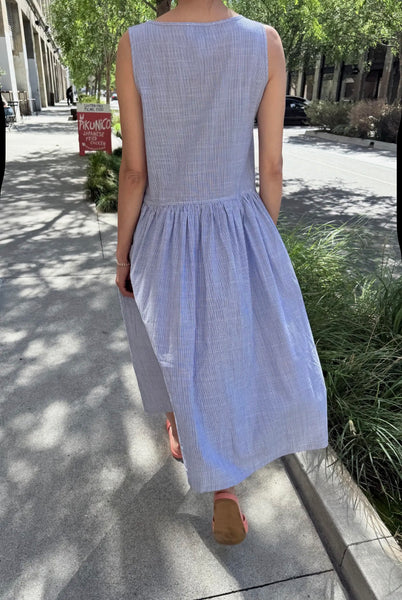 Marianne Dress - Blue Stripe