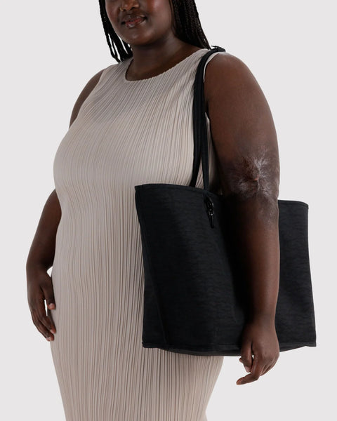 Large Nylon Reversible Tote - Leopard/Black