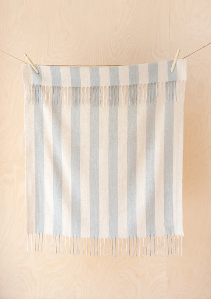Baby Blanket - Oatmeal and Grey Stripe