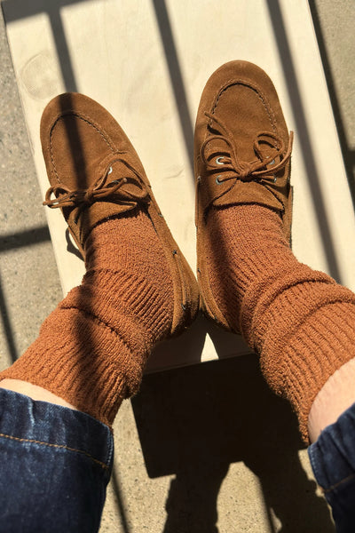 Airy Puffin Socks - Whiskey