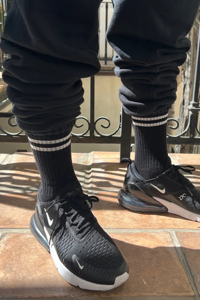 Extended Boyfriend Socks  - Noir