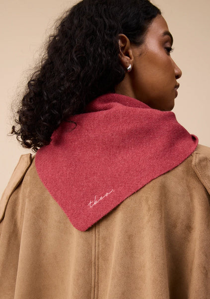 Merino Triangle Scarf - Rust