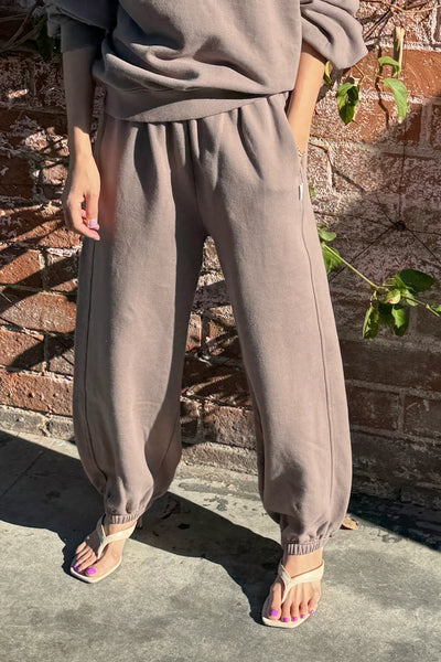 French Terry Balloon Pants - Mushroom