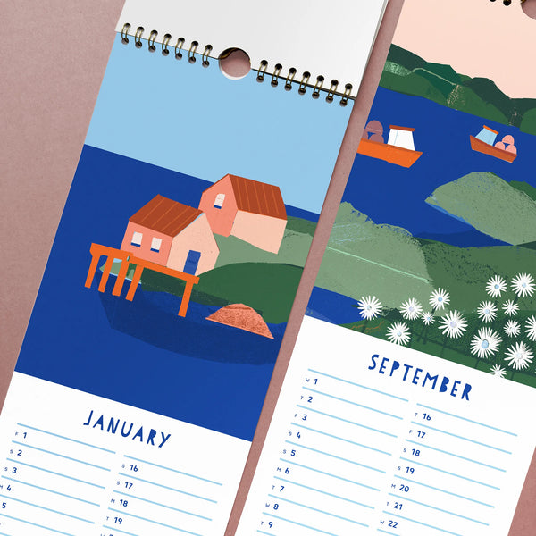 Kautzi 2027 Wall Calendar – Fishing Village