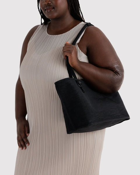 Medium Nylon Reversible Tote - Leopard/Black Mix