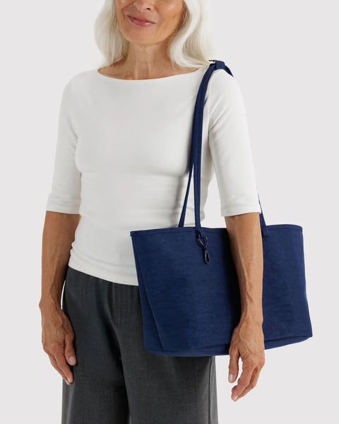 Medium Nylon Reversible Tote - Navy Mix