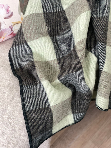 MacAusland’s Throw Blanket  - Hunter and Mint Green