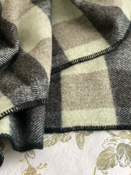 MacAusland’s Throw Blanket  - Hunter and Mint Green