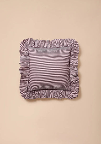 Pink and Fig Micro Stripe Cushion Cover