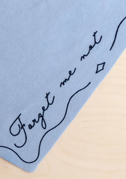 Merino Triangle Scarf — Forget Me Not