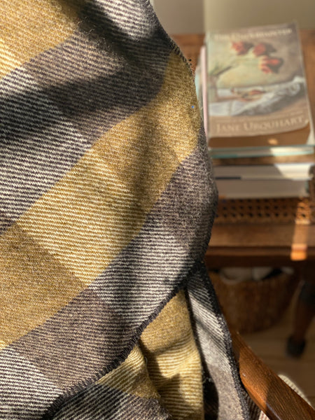 MacAusland's Throw Blanket - Olive and Black