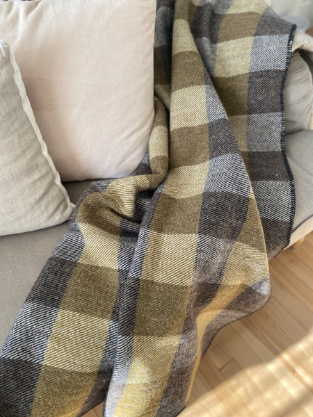 MacAusland's Throw Blanket - Olive and Black