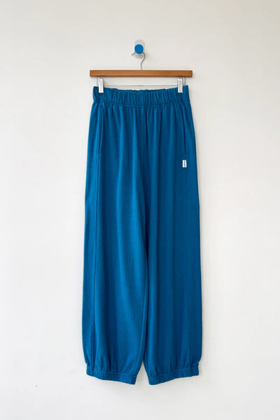 Pointelle Balloon Pants - Sea Blue