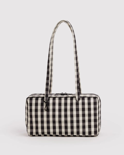 Nylon Bowler Bag - Black Gingham