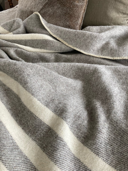 MacAusland’s Grey Tweed Queen Blanket