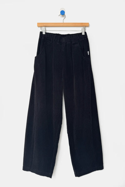 Soft Corduroy Arc Pants - Black