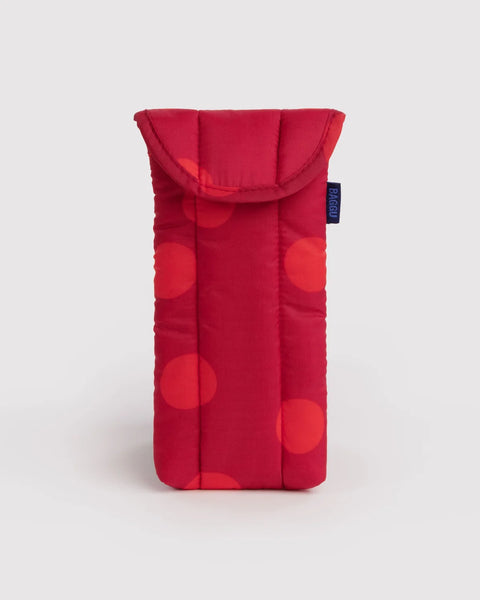 Puffy Glasses Sleeve - Red Polka Dot
