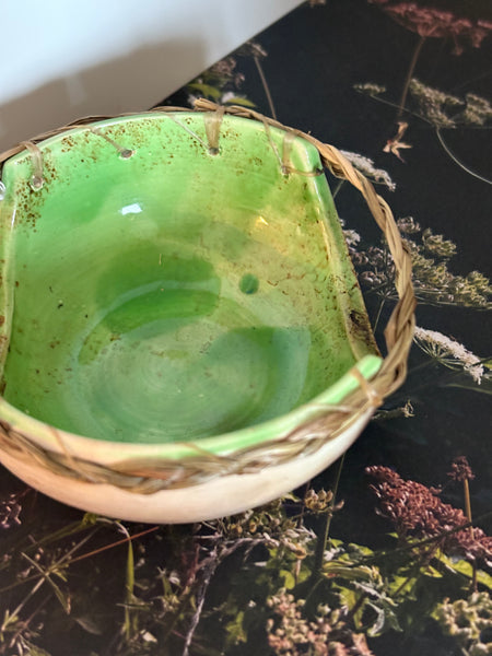 French Green Smudge Bowl (Small)