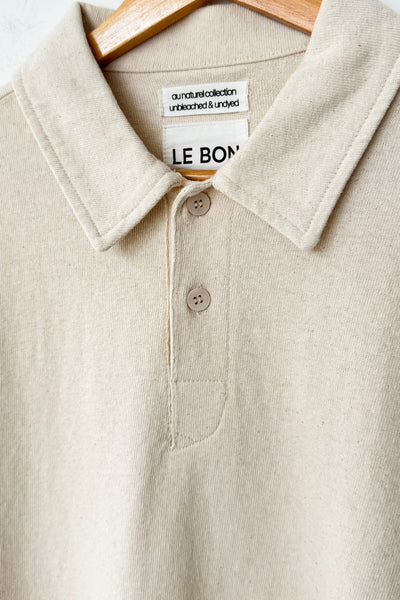 Polo Sweatshirt - Naturel