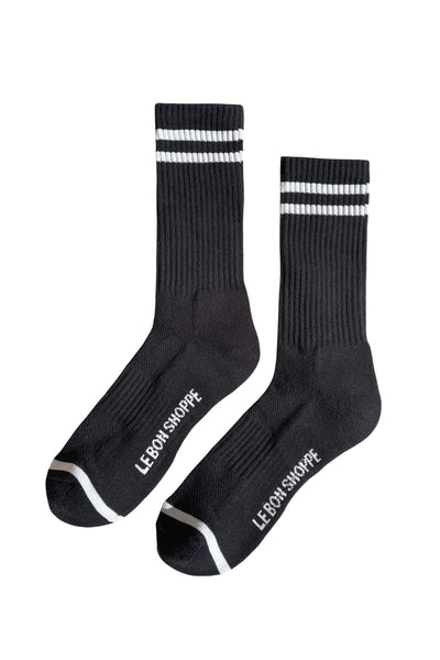 Extended Boyfriend Socks  - Noir