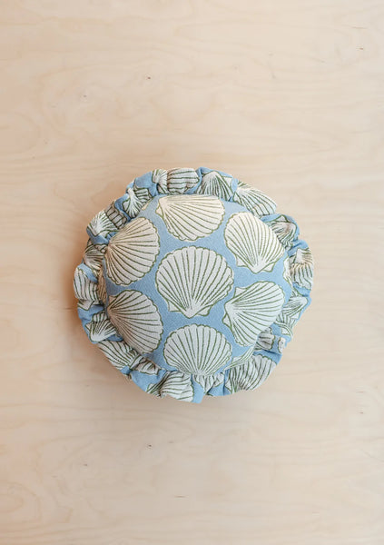 Cotton Cushion Cover - Blue Shell