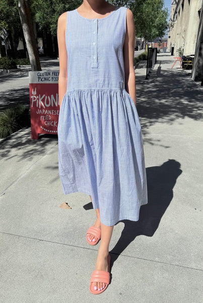 Marianne Dress - Blue Stripe