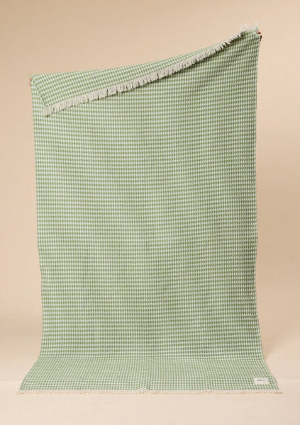 Cotton Throw Green Argyle
