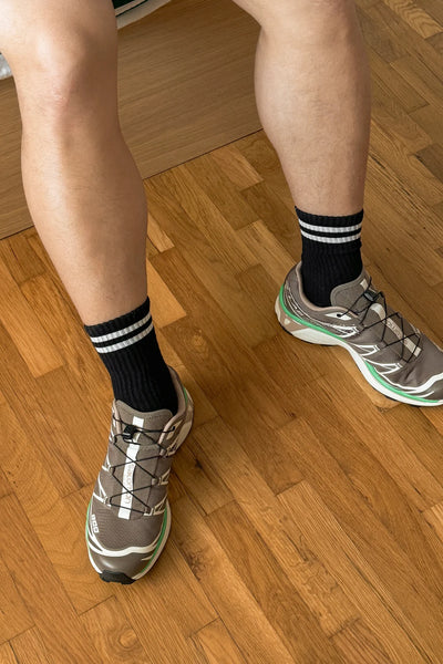 Extended Boyfriend Socks  - Noir
