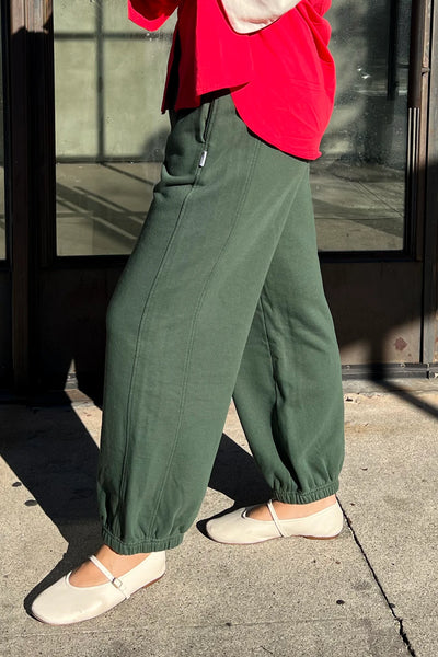 French Terry Balloon Pants - Cedar