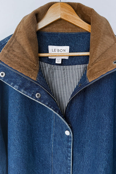 Blair Denim Jacket with Corduroy Collar