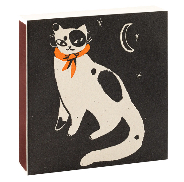 Black Spotted Kitten | Square Safety Matches