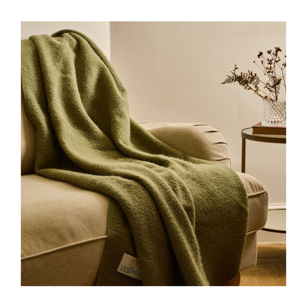 Moorland Wool Blanket - Sage