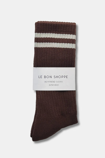 Extended Boyfriend Socks  - Wood