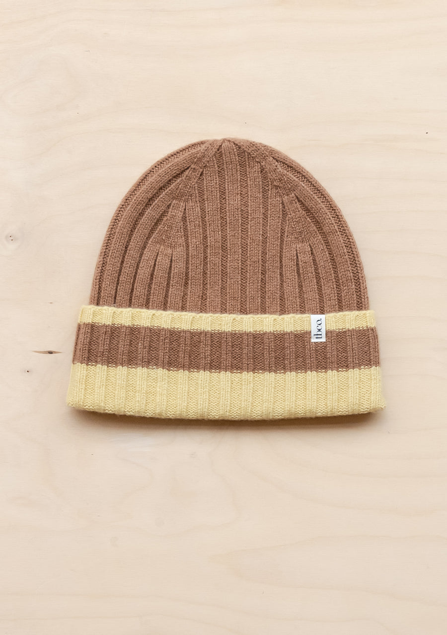 Cashmere Beanie Toque - Camel and Vanilla