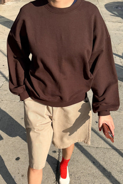 French Terry Core Sweatshirt - Cacoa Bean