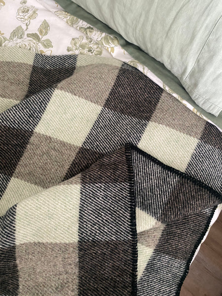 MacAusland’s Throw Blanket  - Hunter and Mint Green