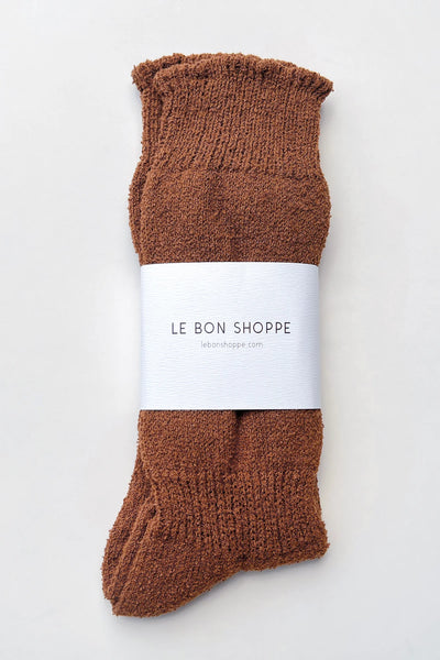 Airy Puffin Socks - Whiskey