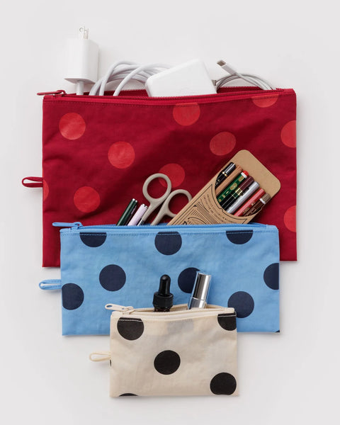 Flat Pouch Set - Polka Dot