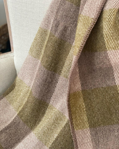 MacAusland's Checked Throw Blanket - Marram and Sand