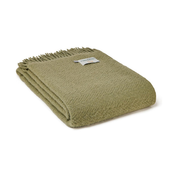 Moorland Wool Blanket - Sage