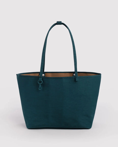 Large Nylon Reversible Tote - Sea/Tan