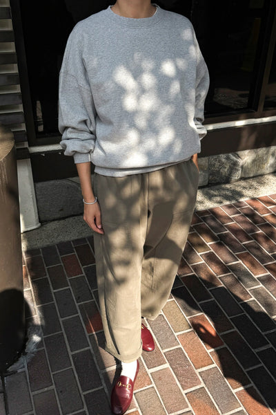 Pre-Order: French Terry Core Sweatshirt - Melange Grey